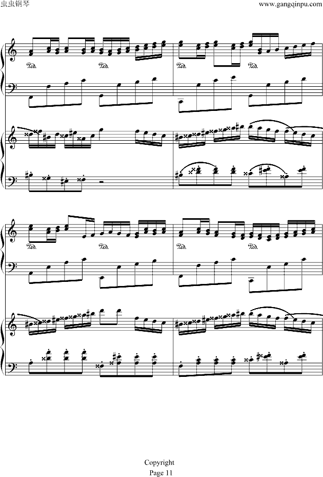 土耳其进行曲――卡农-钢琴谱(钢琴曲)-帕赫贝尔-Pachelbel11