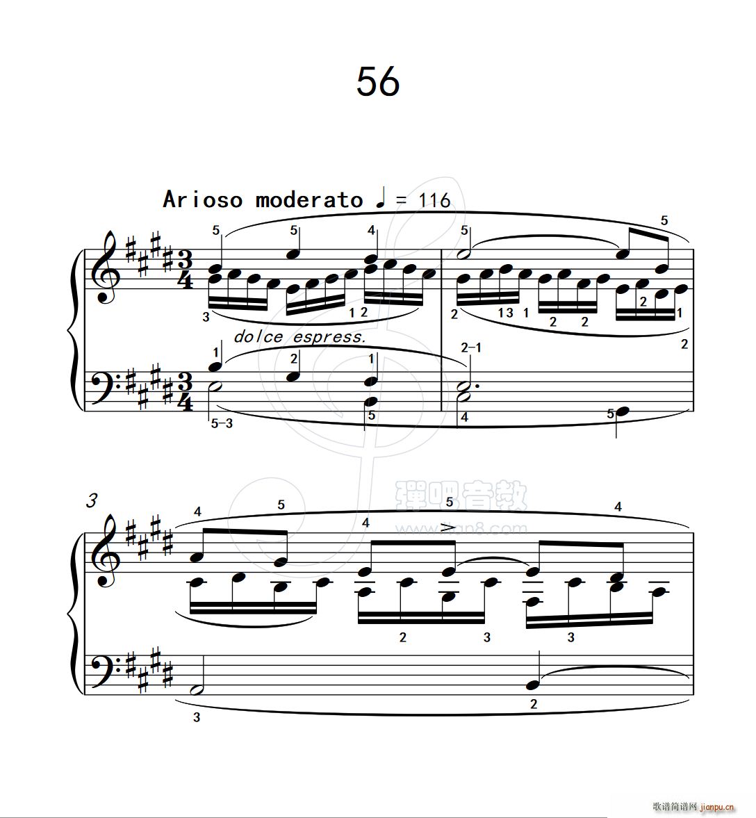 练习曲 56(克拉莫钢琴练习曲60首)1