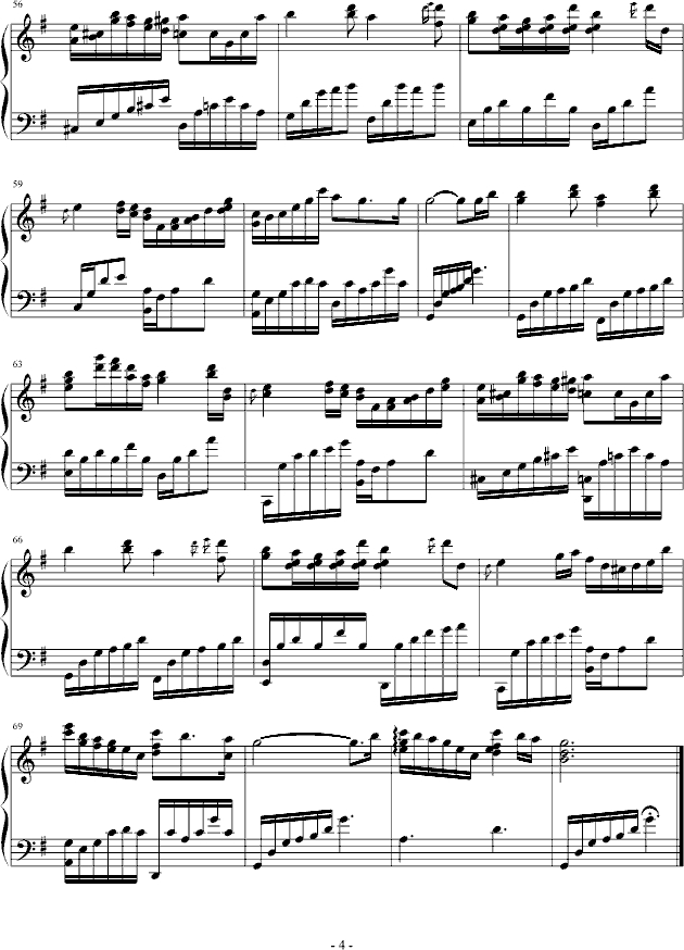 清新の雨露-钢琴谱(钢琴曲)-D.day4