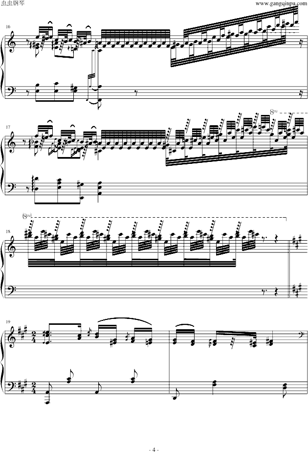 李斯特 《匈牙利狂想曲第11号》-钢琴谱(钢琴曲)-李斯特4