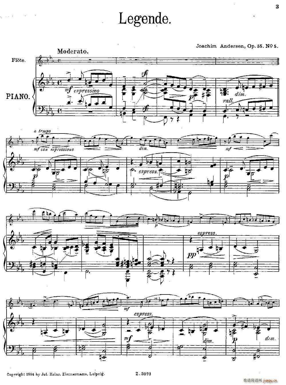 Legende(Op 55 No 5)(长笛 钢琴伴奏)1