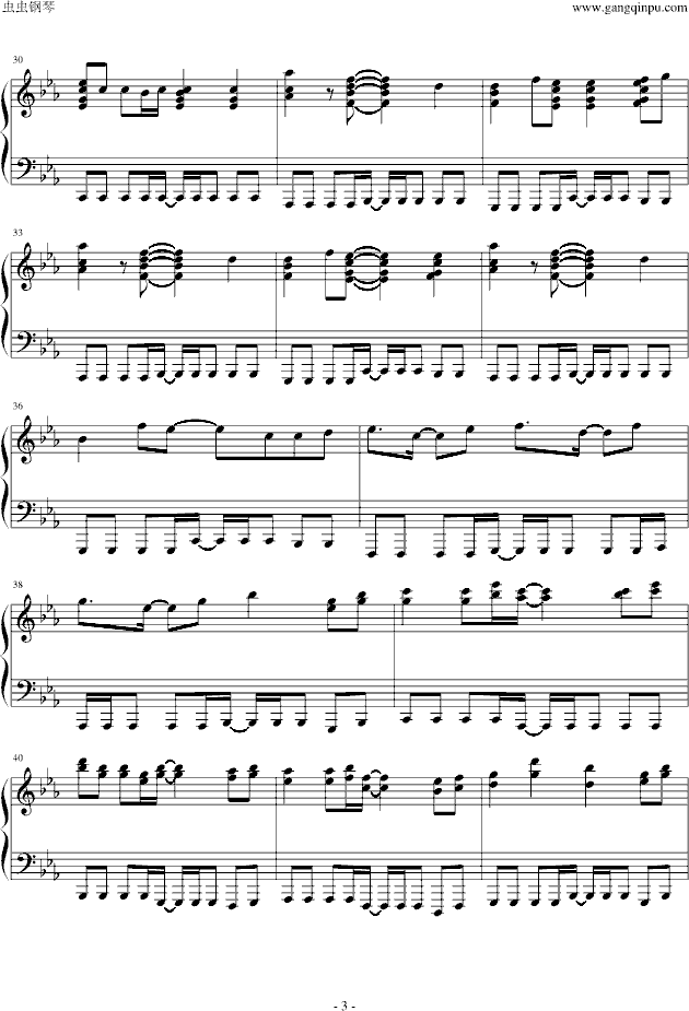 Rage Your Dream 头文字D结尾钢琴完整版动画片-钢琴谱(钢琴曲)-影视3