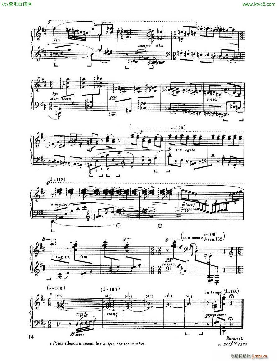 Enescu op 24 No 3 Piano sonata No 314