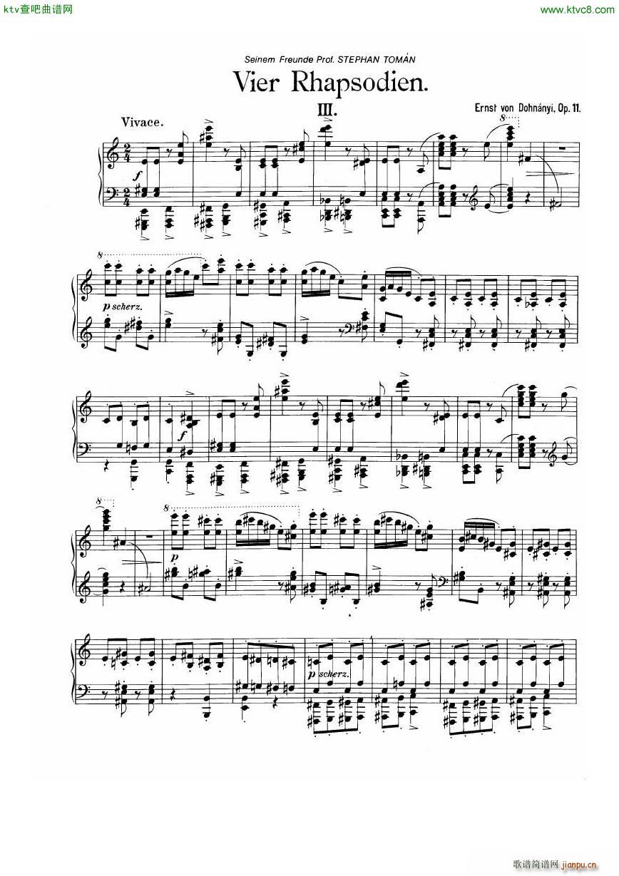 Dohnányi op 11 Four Rhapsodies29
