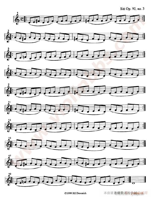 训练左手手指的颗粒性练习曲4