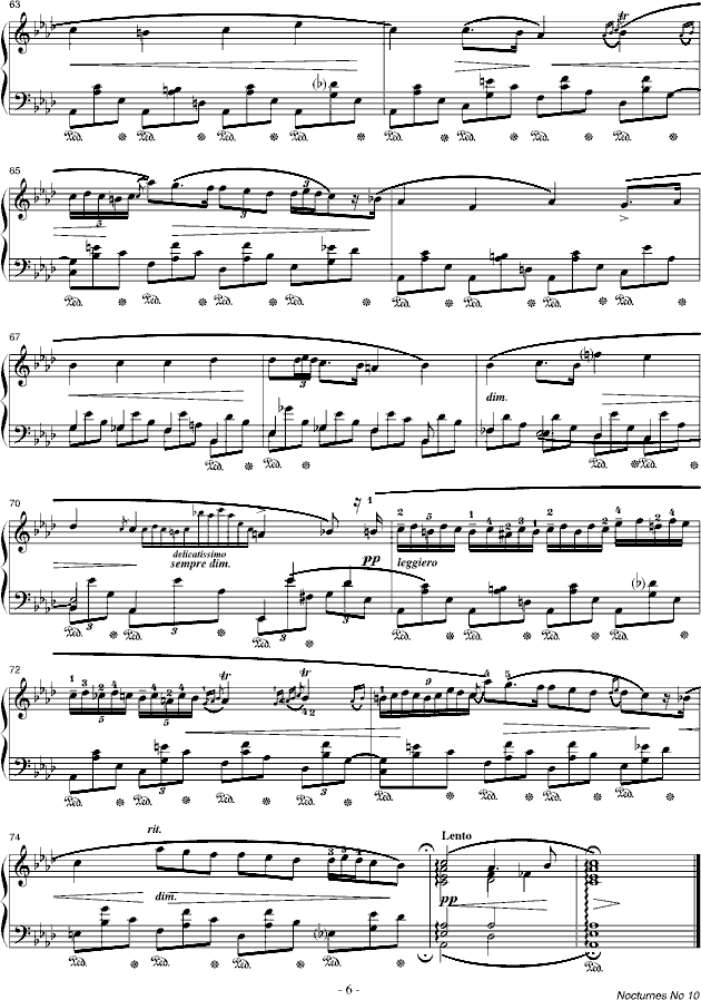 肖邦-降A大调夜曲(Op.32-2)-钢琴谱(钢琴曲)-肖邦-chopin6