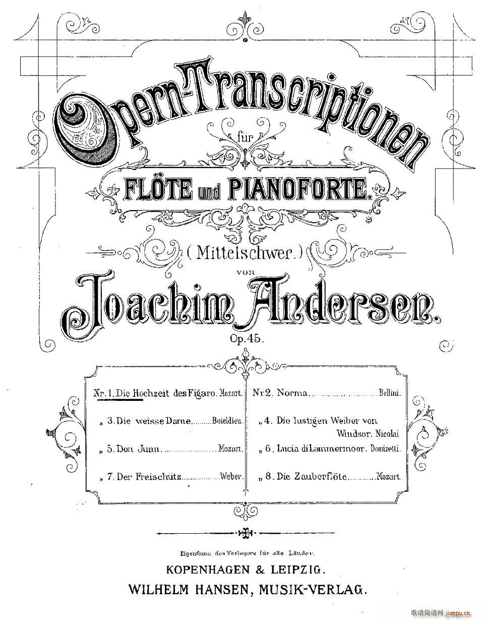 Opern-Transcriptionen.Op.45-1（长笛+钢琴伴奏）1