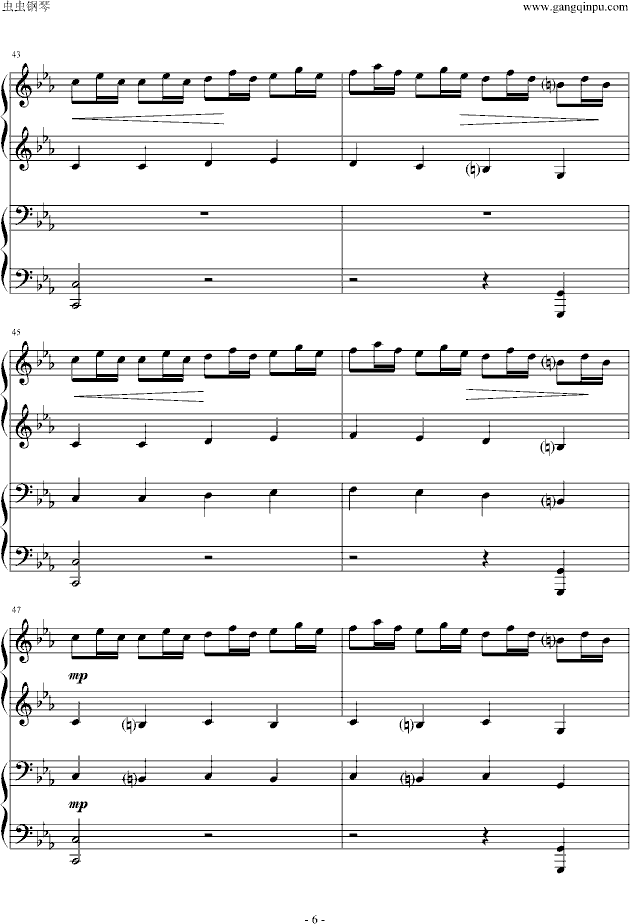 逆鳞狂想曲-钢琴谱(钢琴曲)-世界名曲6