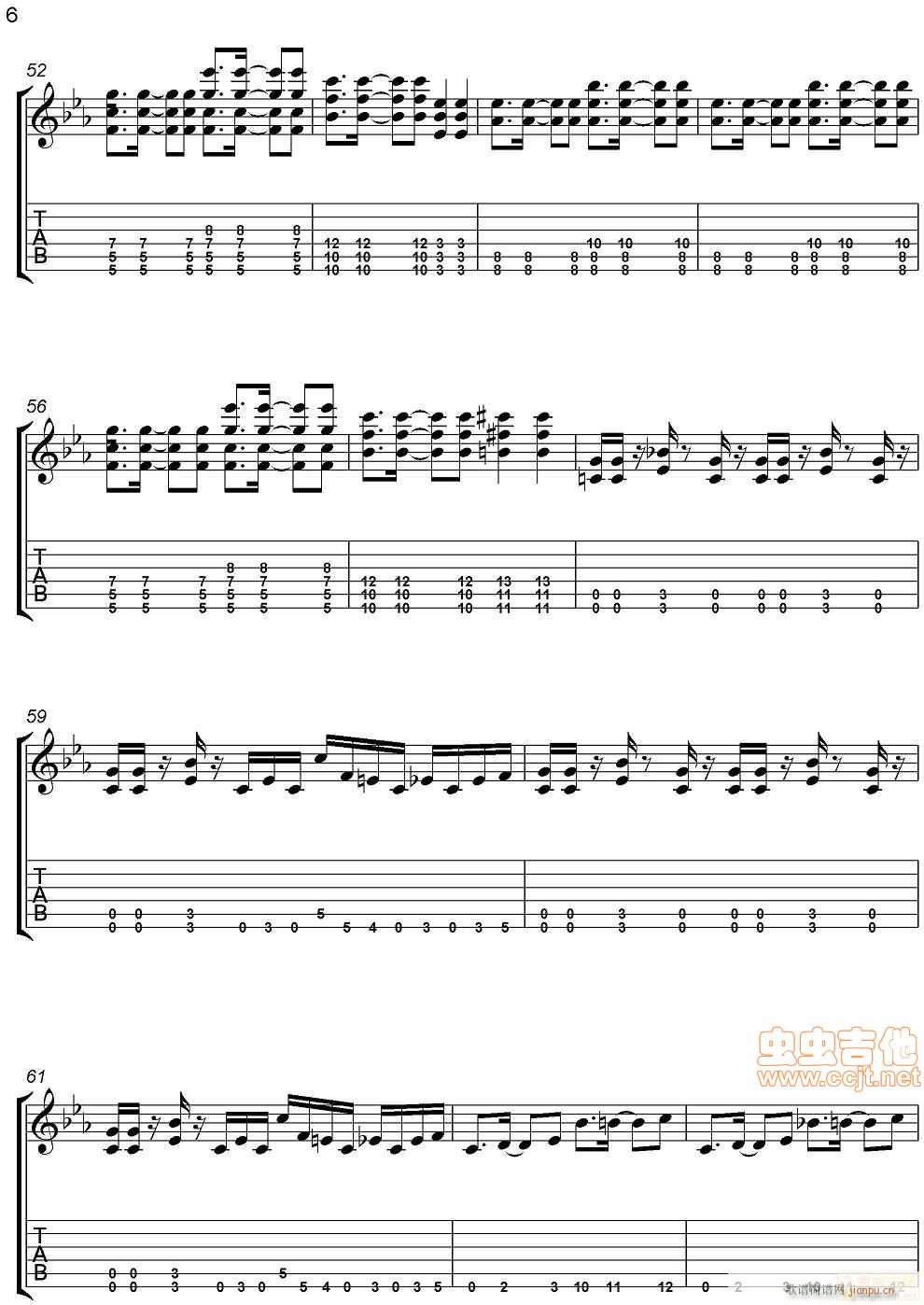 说传记谱-分享-Nickelback-because of you -节奏吉他谱_nickelback6