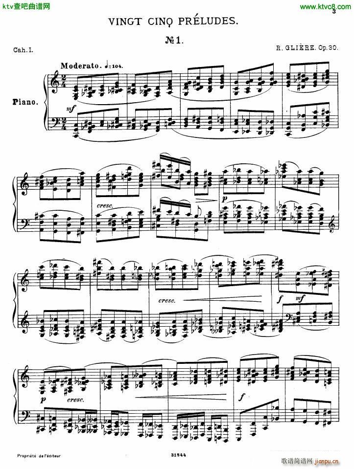 Gliere 25 Preludes op30 Book11
