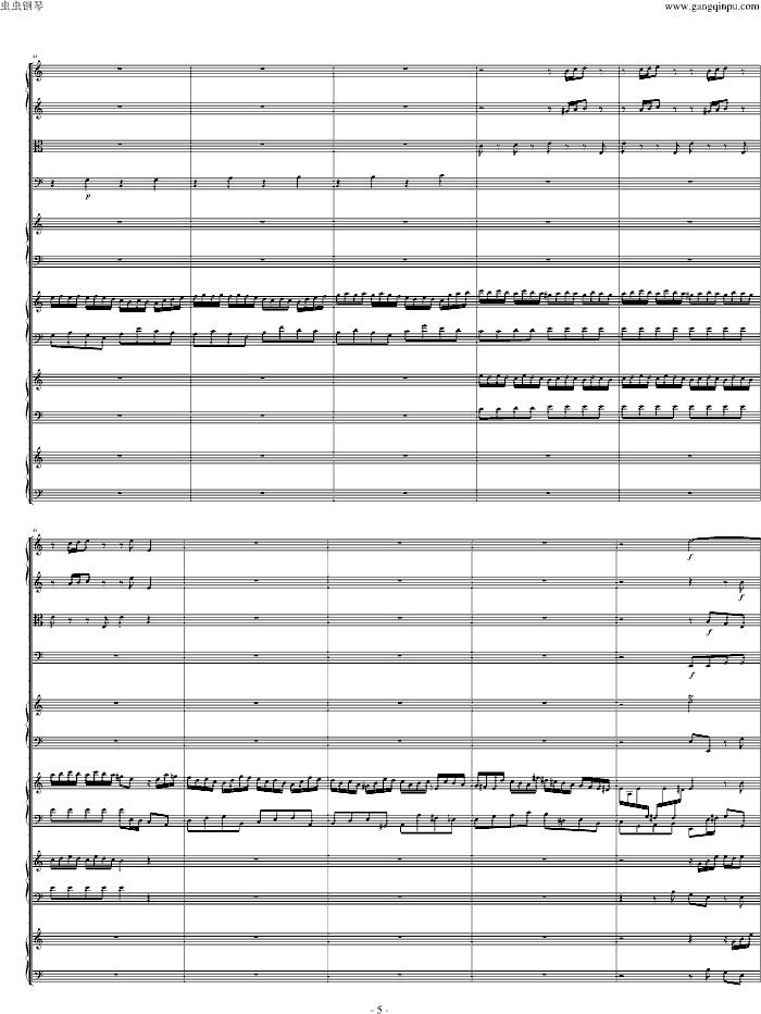 四羽管键琴协奏曲 BWV1065-钢琴谱(钢琴曲)-巴哈-Bach, Johann Sebastian5