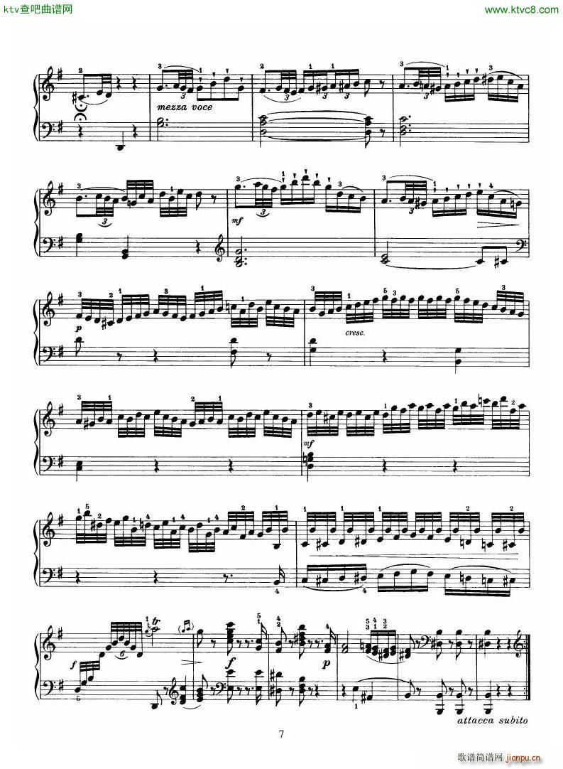 Haydn Piano Sonata No 34 In E7
