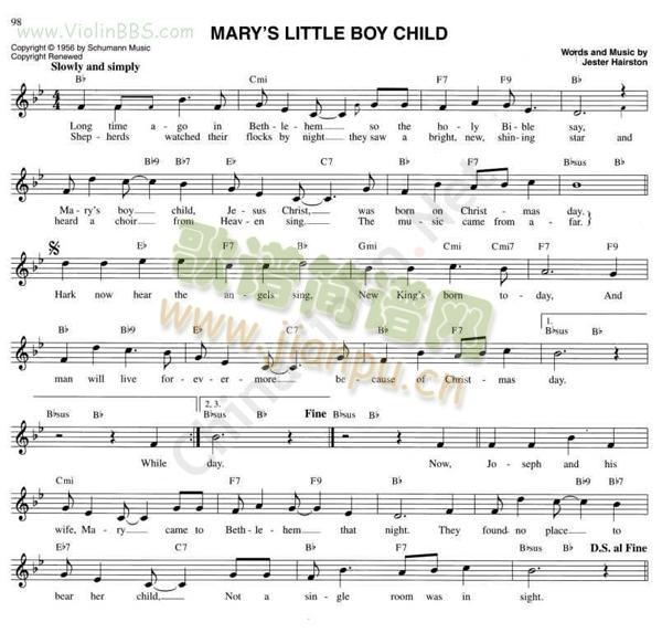 125.MARY`S LITTLE BOY CHILD1