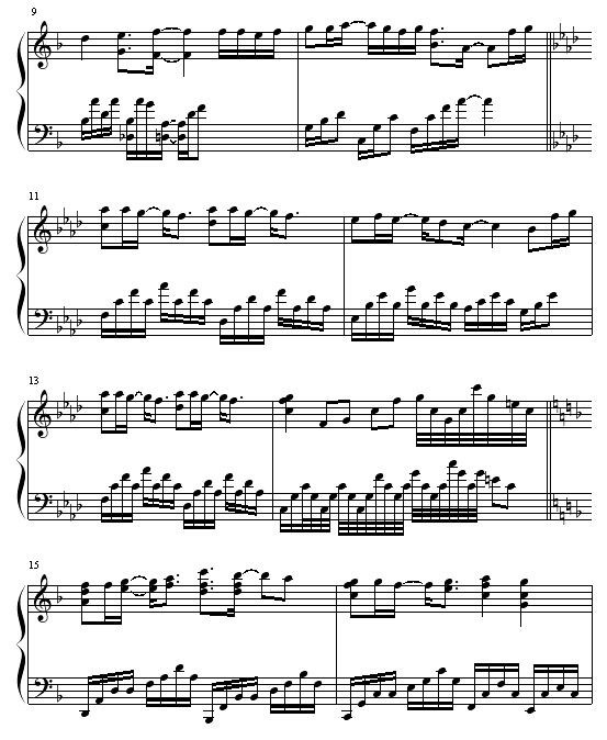 every heart-犬夜叉-钢琴谱(钢琴曲)-动漫影视2