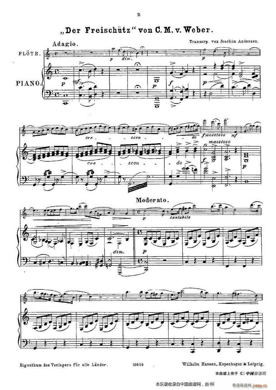 Opern-Transcriptionen Op 45-7（长笛 钢琴伴奏） 长笛谱1