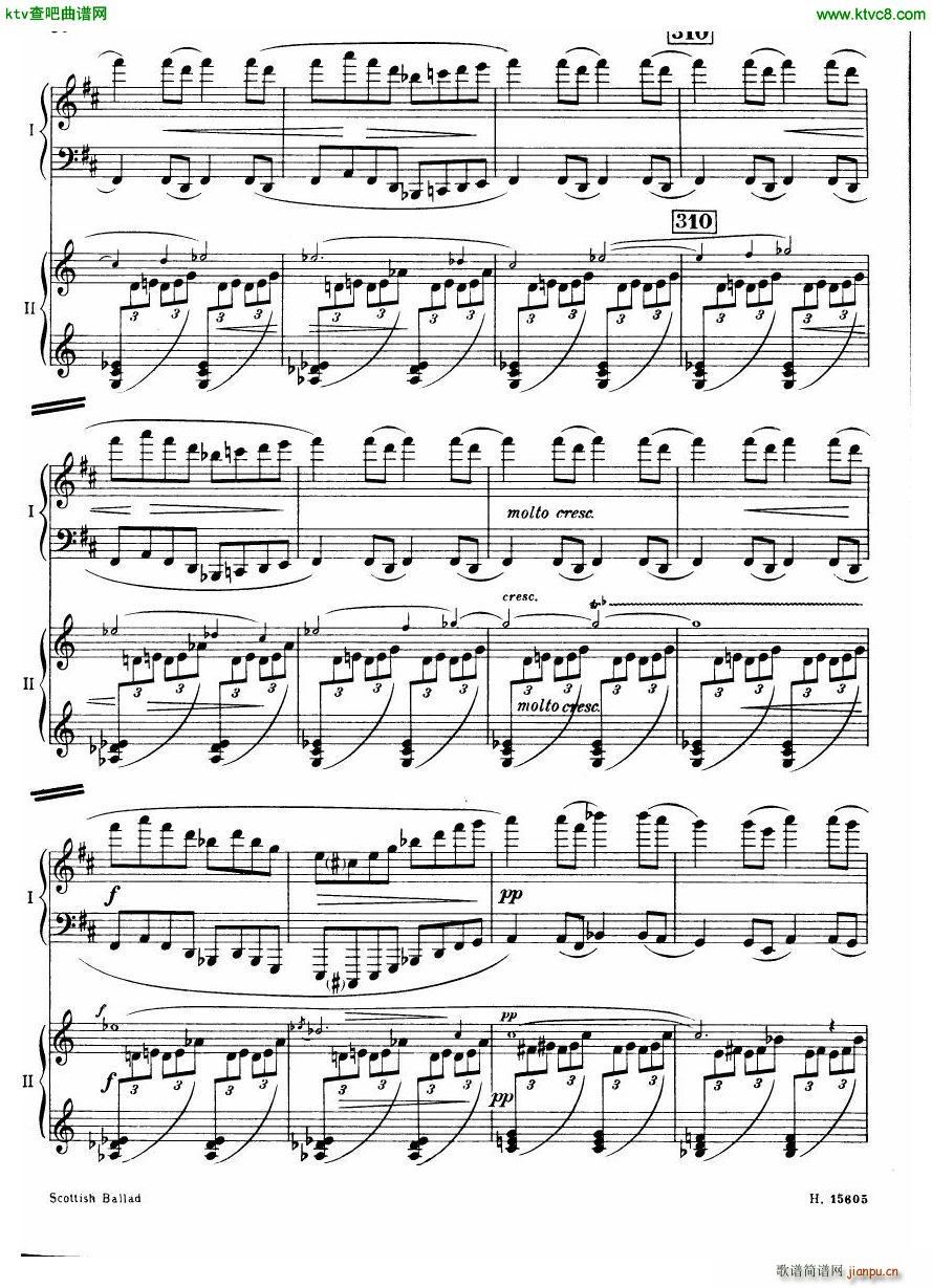 Britten Scottish Ballad op 26 arr for 2 pianos20