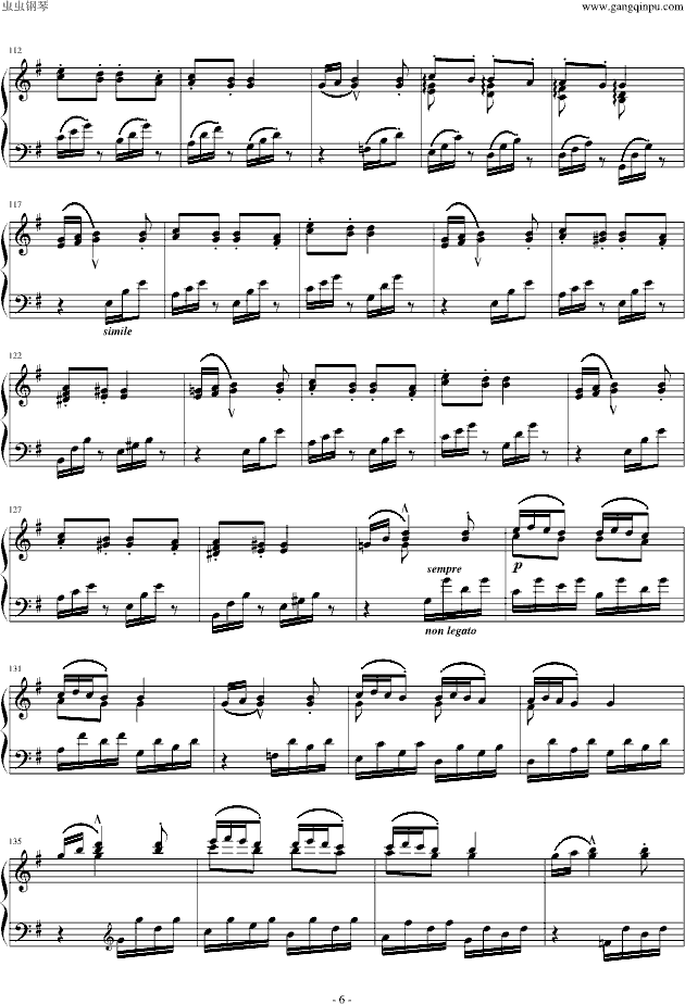 李斯特《匈牙利狂想曲第7号》 一首欢快活泼的舞曲-钢琴谱(钢琴曲)-李斯特6