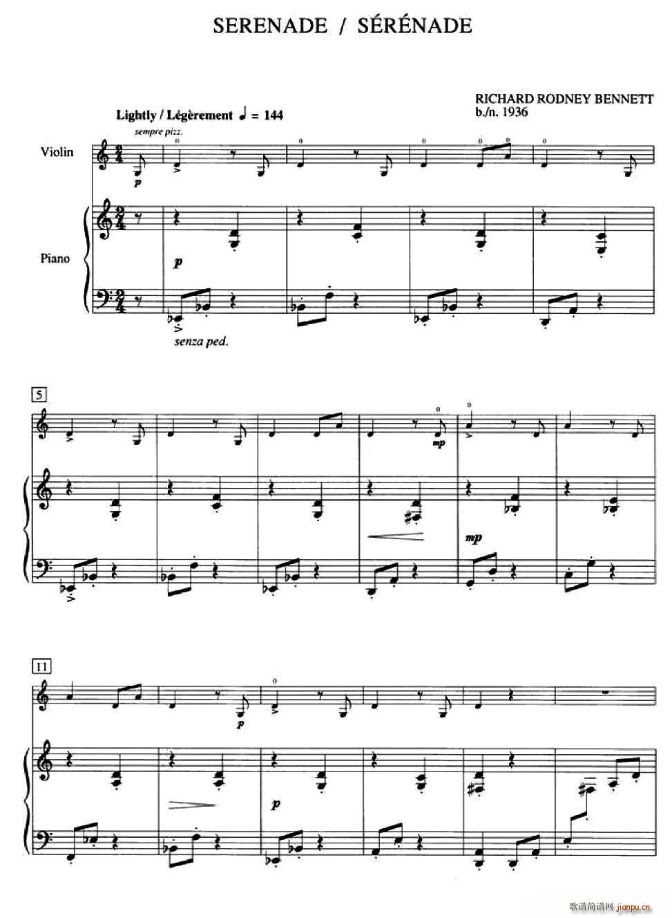 Serenade (加拿大小提琴考级 预备级)2