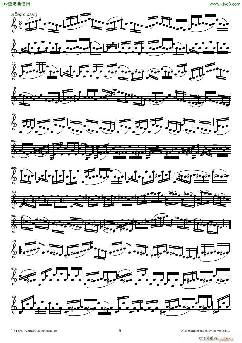 Bach JS BWV 1005 Sonata for Solo Violin in C8