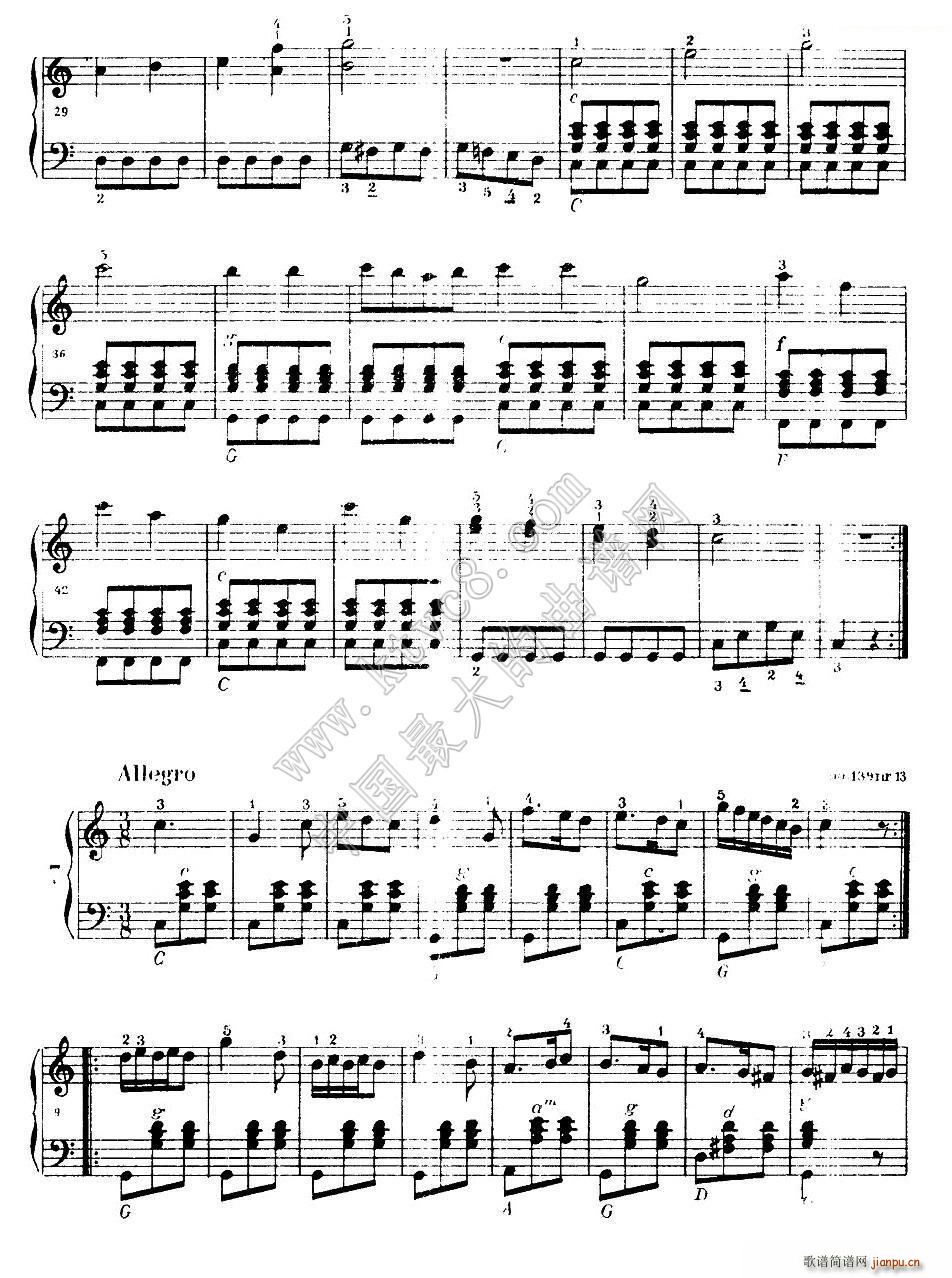《车尔尼手风琴练习曲集》（第Ⅰ册） （1―9）5