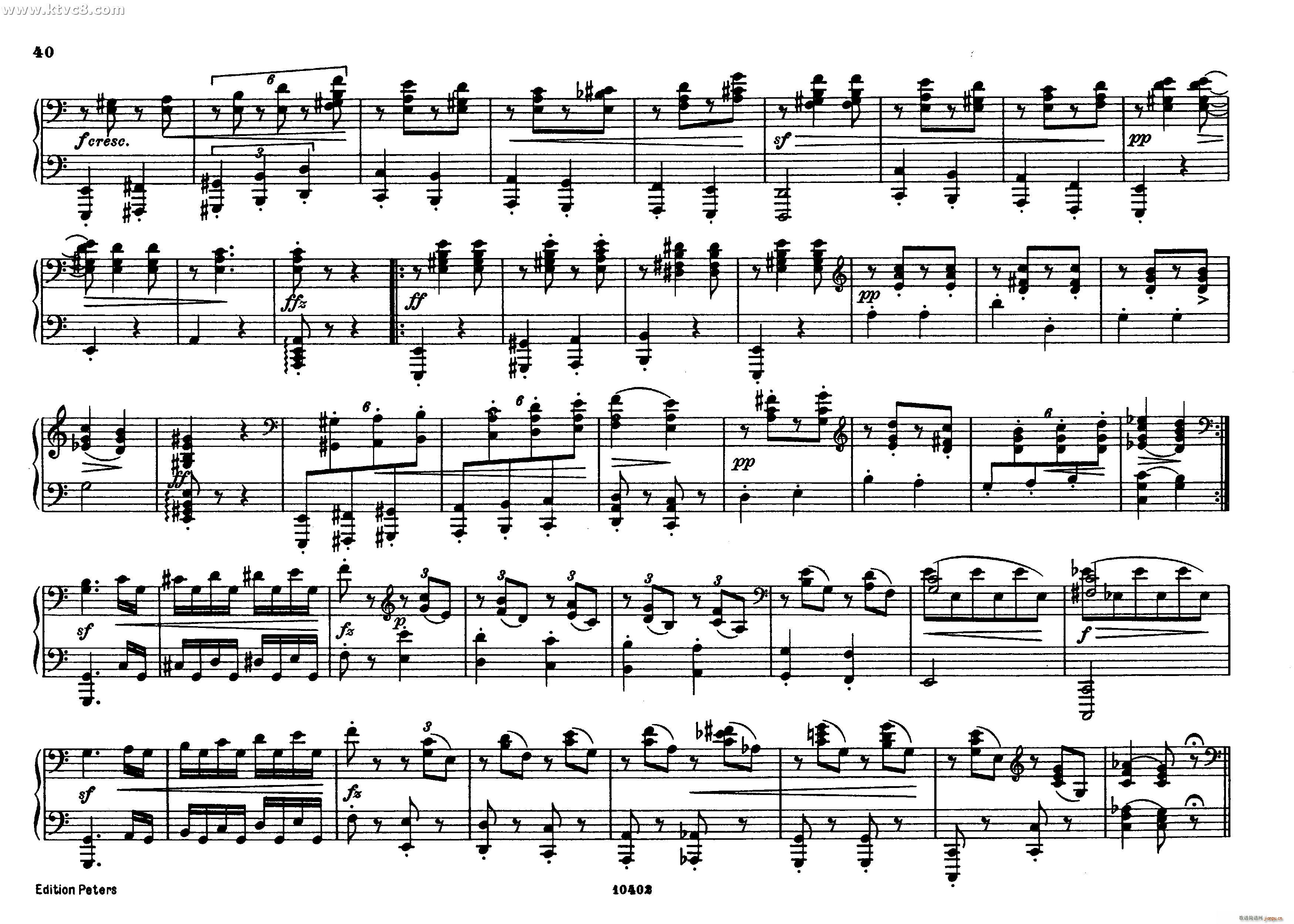 勃拉姆斯匈牙利舞曲 钢琴四手联弹39