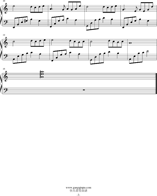 夜的钢琴曲(四)-钢琴谱(钢琴曲)-石进3