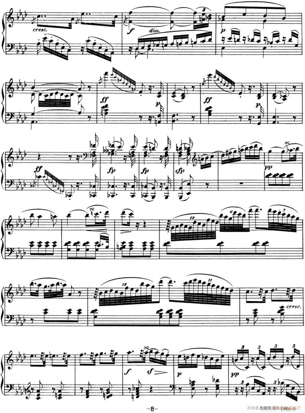 贝多芬钢琴奏鸣曲05 c小调 op 10 No 1 C minor38