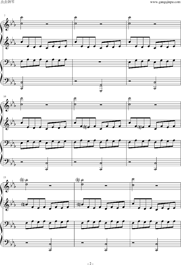 逆鳞狂想曲-钢琴谱(钢琴曲)-世界名曲2