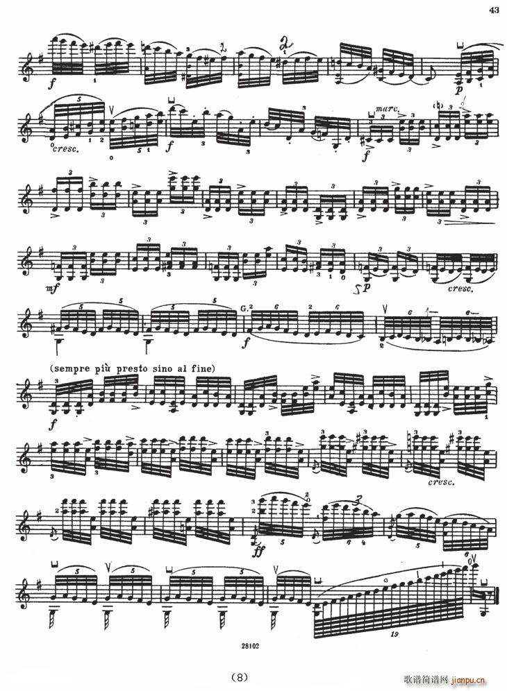 SONATE No5（伊萨伊小提琴奏鸣曲）8