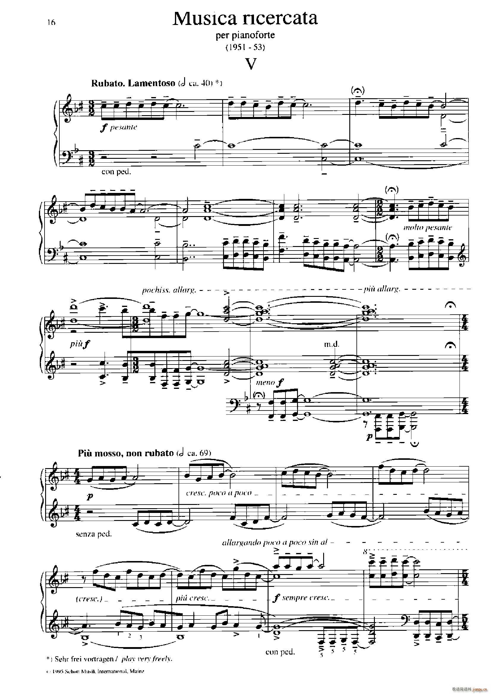 Musica Ricercata(音乐习作 5)1