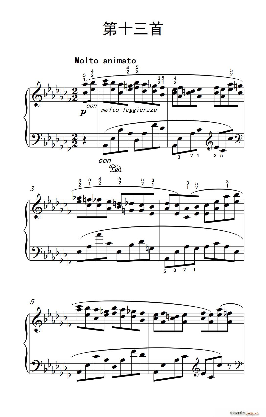 莫什科夫斯基 钢琴练习曲(第十三首)1