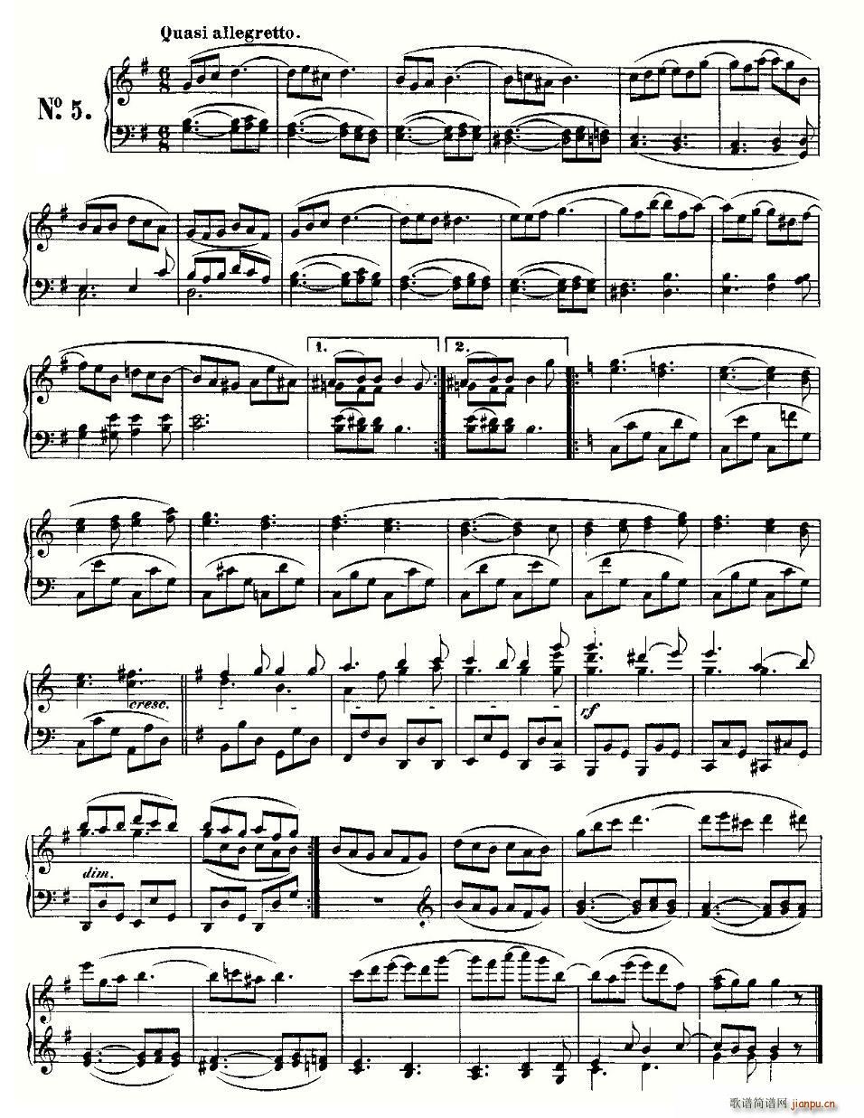 贝多芬钢琴小品Op.126 之五1
