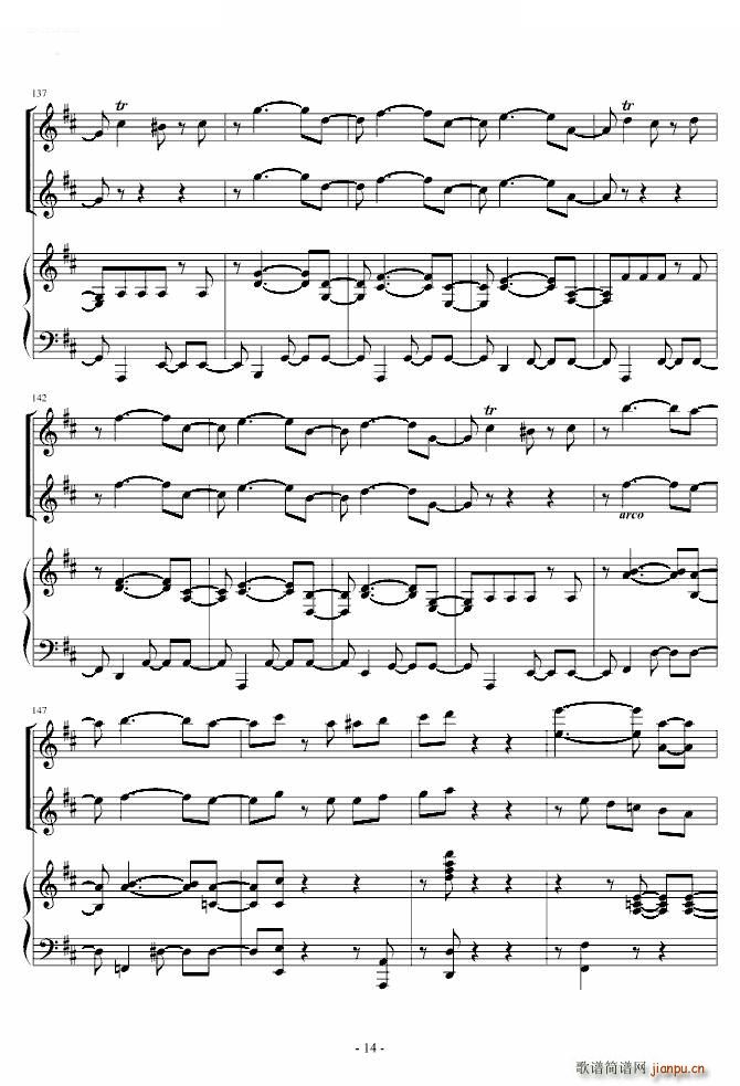 《花之圆舞曲》小提琴 钢琴 中提琴_柴科夫斯基 PeterIlyichTchaikovsky14
