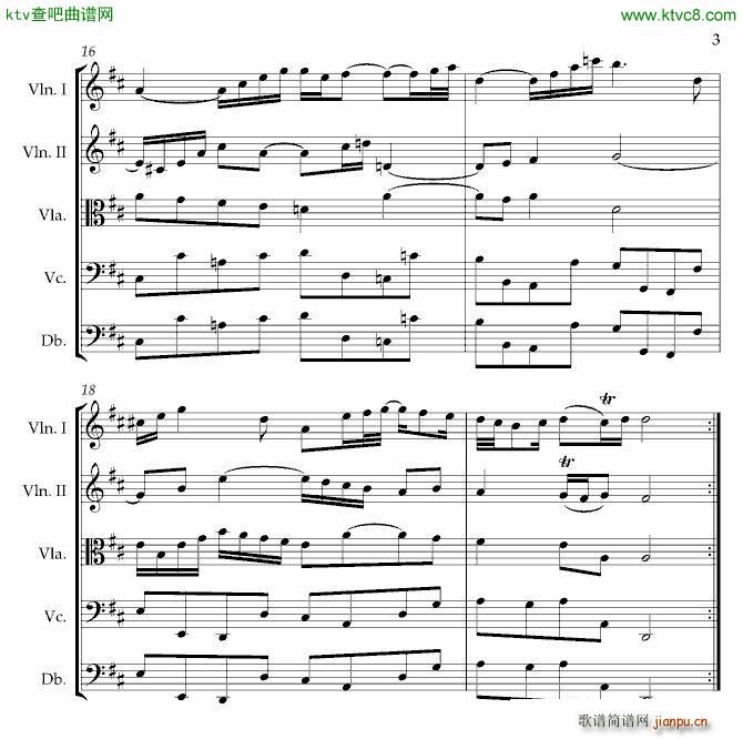 g弦之歌原版_巴哈 Bach Johann Sebastian3