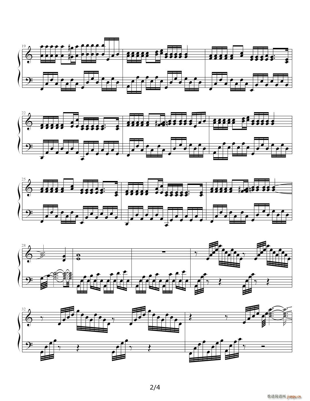 不能再错了�D�D诀别曲 C调2