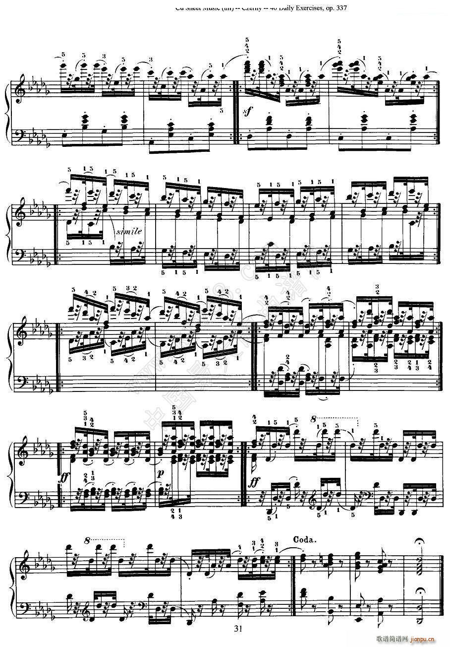 Czerny - 40 Daily Exerci Op 337（25―30）（40首日常训练曲）2