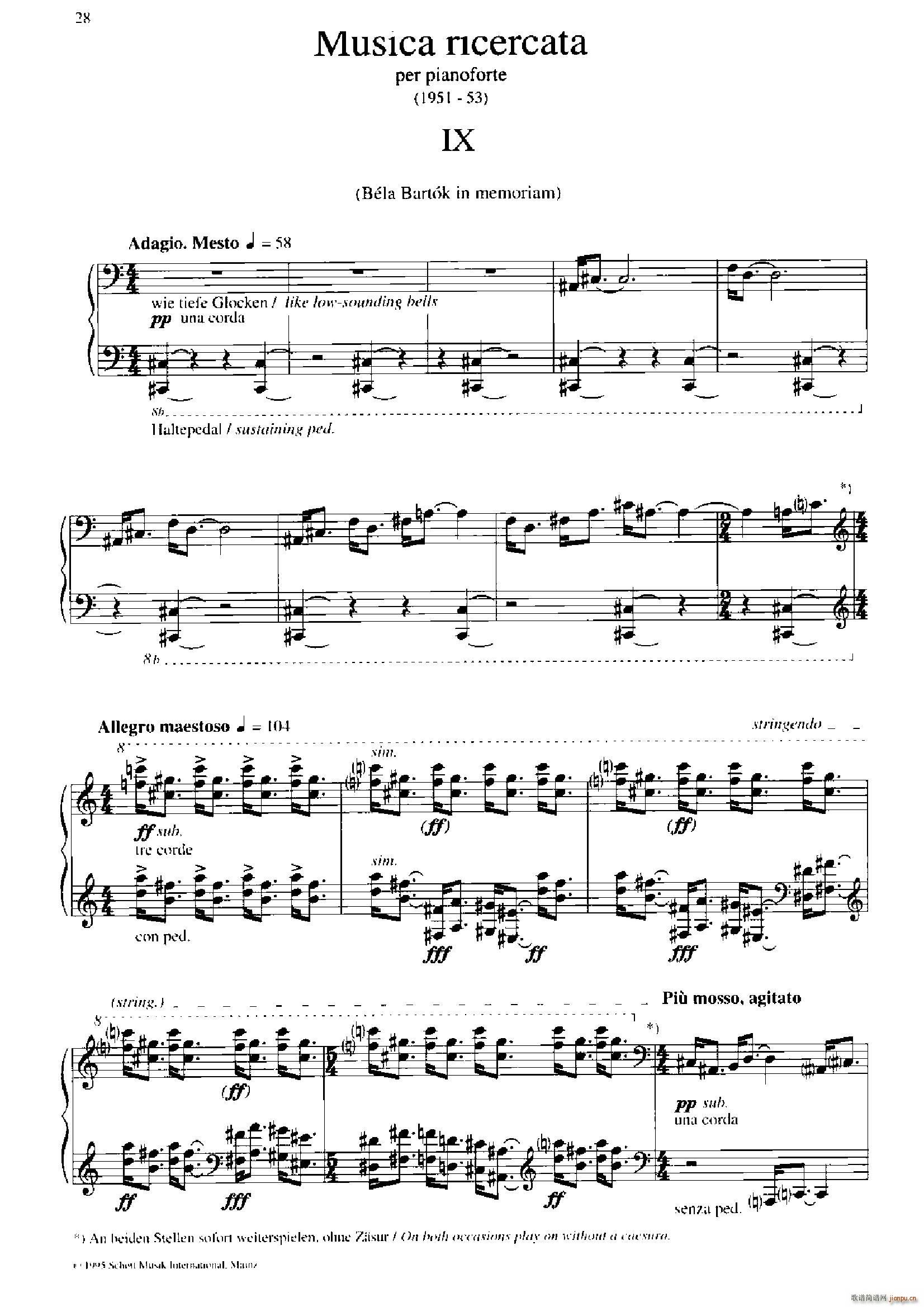 Musica Ricercata(音乐习作 9)1
