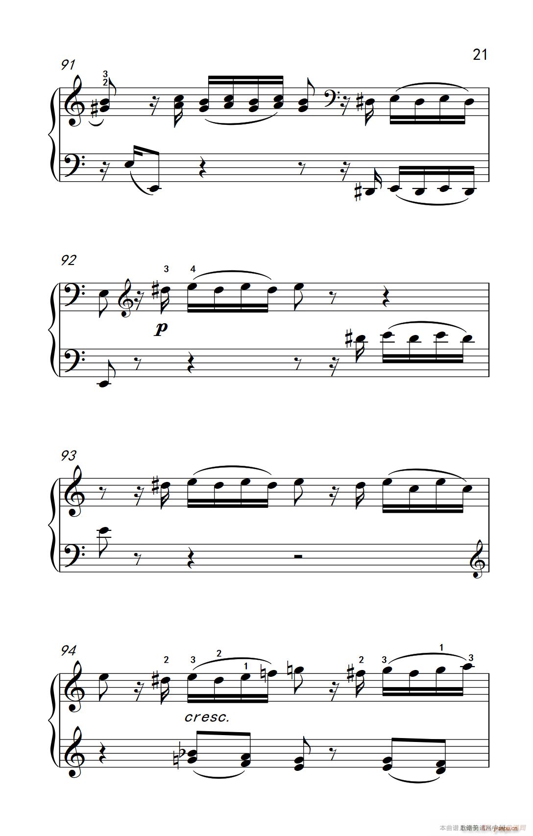 第九级1 C大调奏鸣曲 第一乐章 Hob XVI 50（中央音乐学院 钢琴（业余）考级教程 7-9级）21