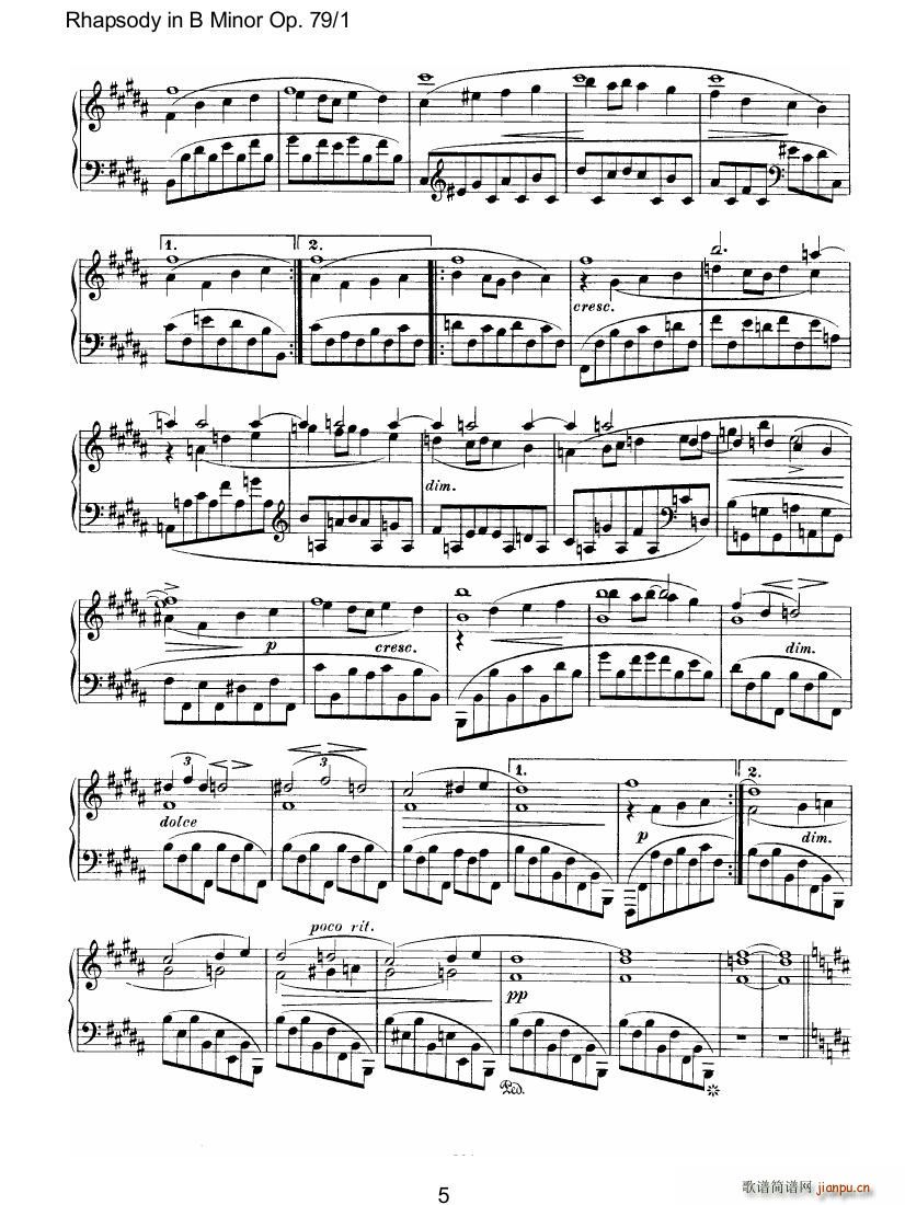 Brahms Rhapsody Op79 15