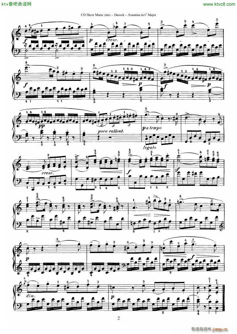 Dussek Sonatina in G Major7