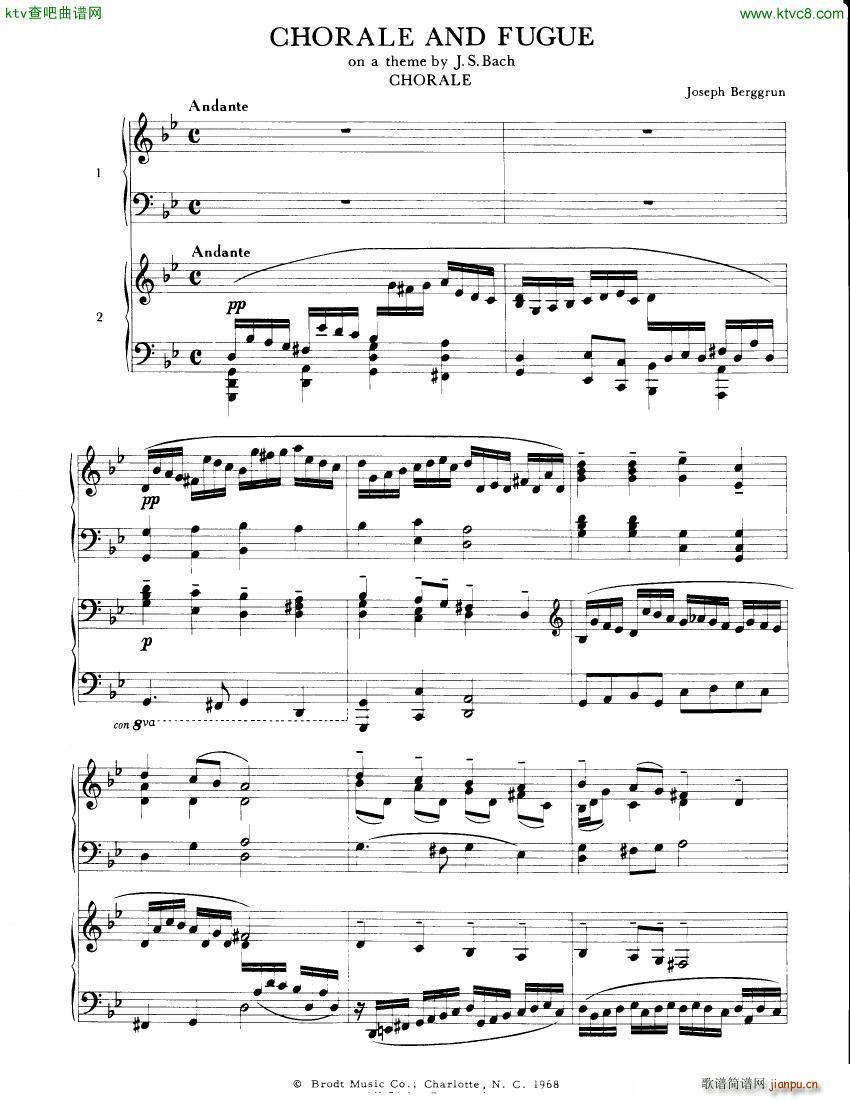 Berggrun Chorale and Fugue Theme by JS Bach2