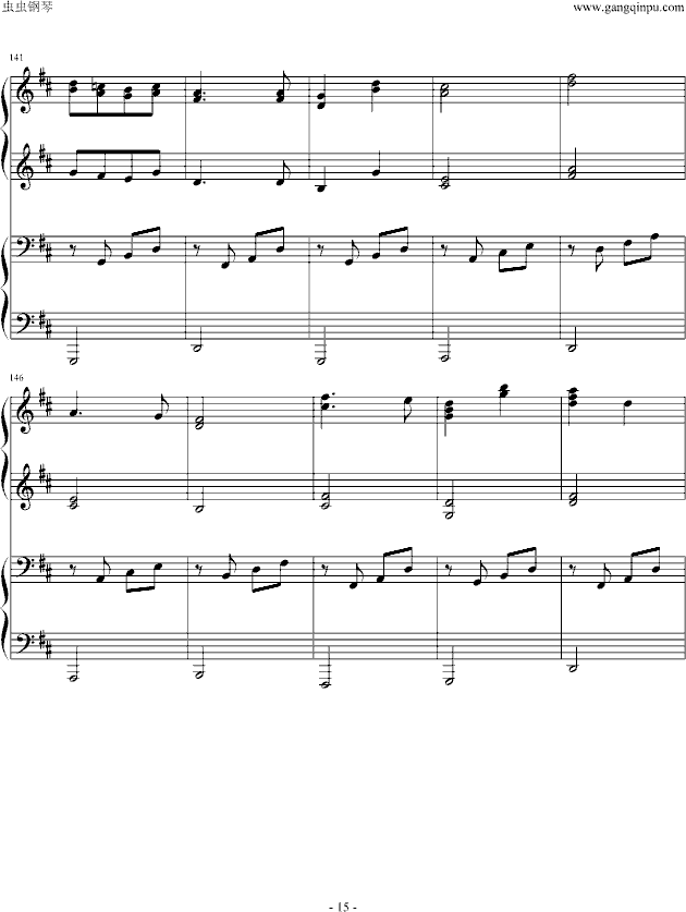卡农四手联弹-Charm改编版-钢琴谱(钢琴曲)-帕赫贝尔-Pachelbel15