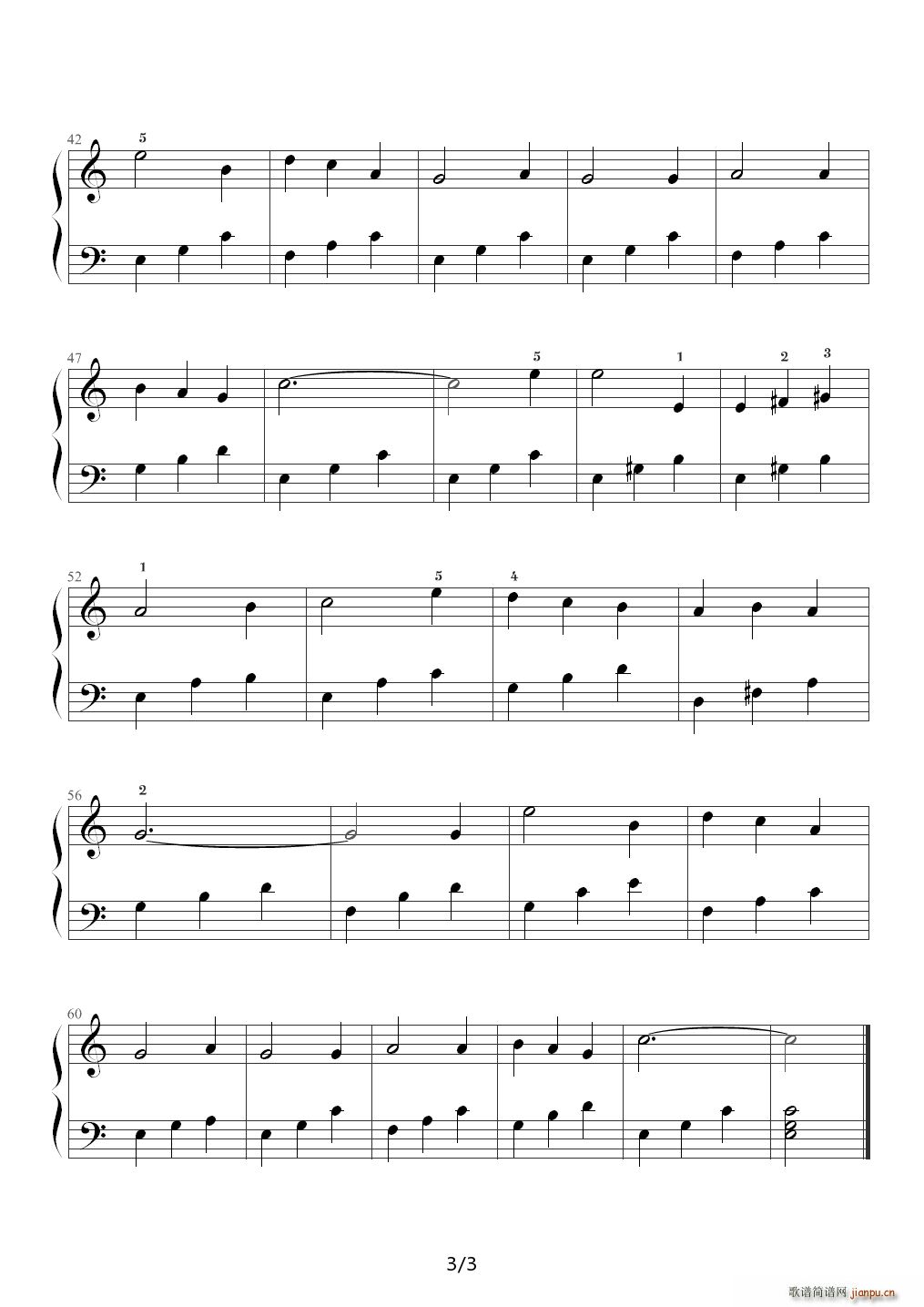 它来到晴朗的午夜（It Came Upon The Midnight Clear） C调3