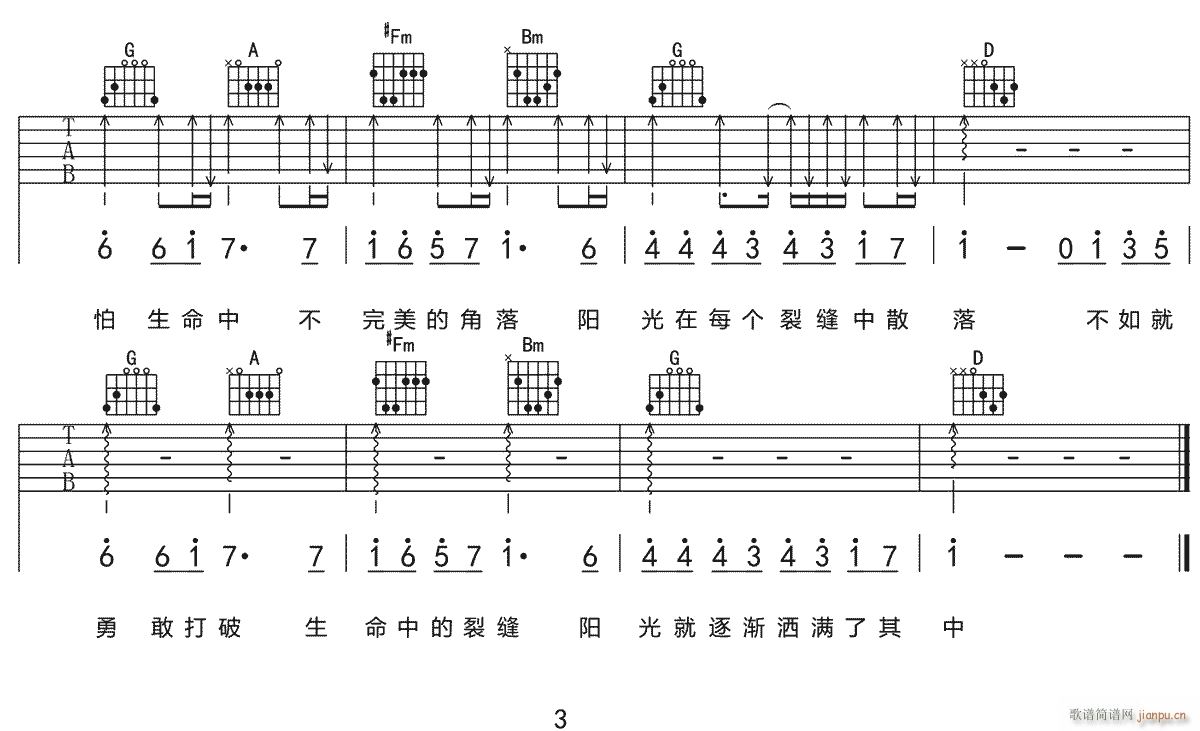 裂缝中的阳光 ( C调原版)_林俊杰3
