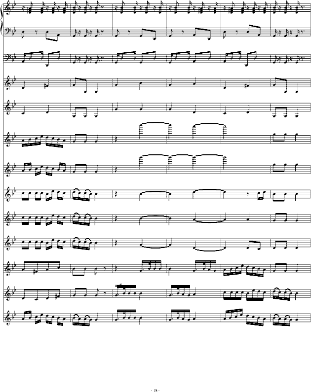 青春舞曲（学校常用的器乐合奏版）-钢琴谱(钢琴曲)-儿童歌曲18