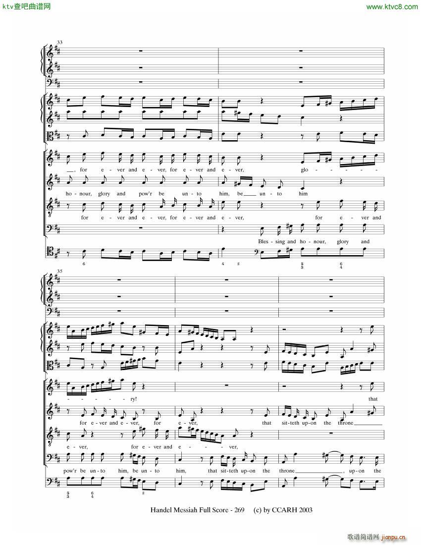 G F Handel Messiah Open Score 七28