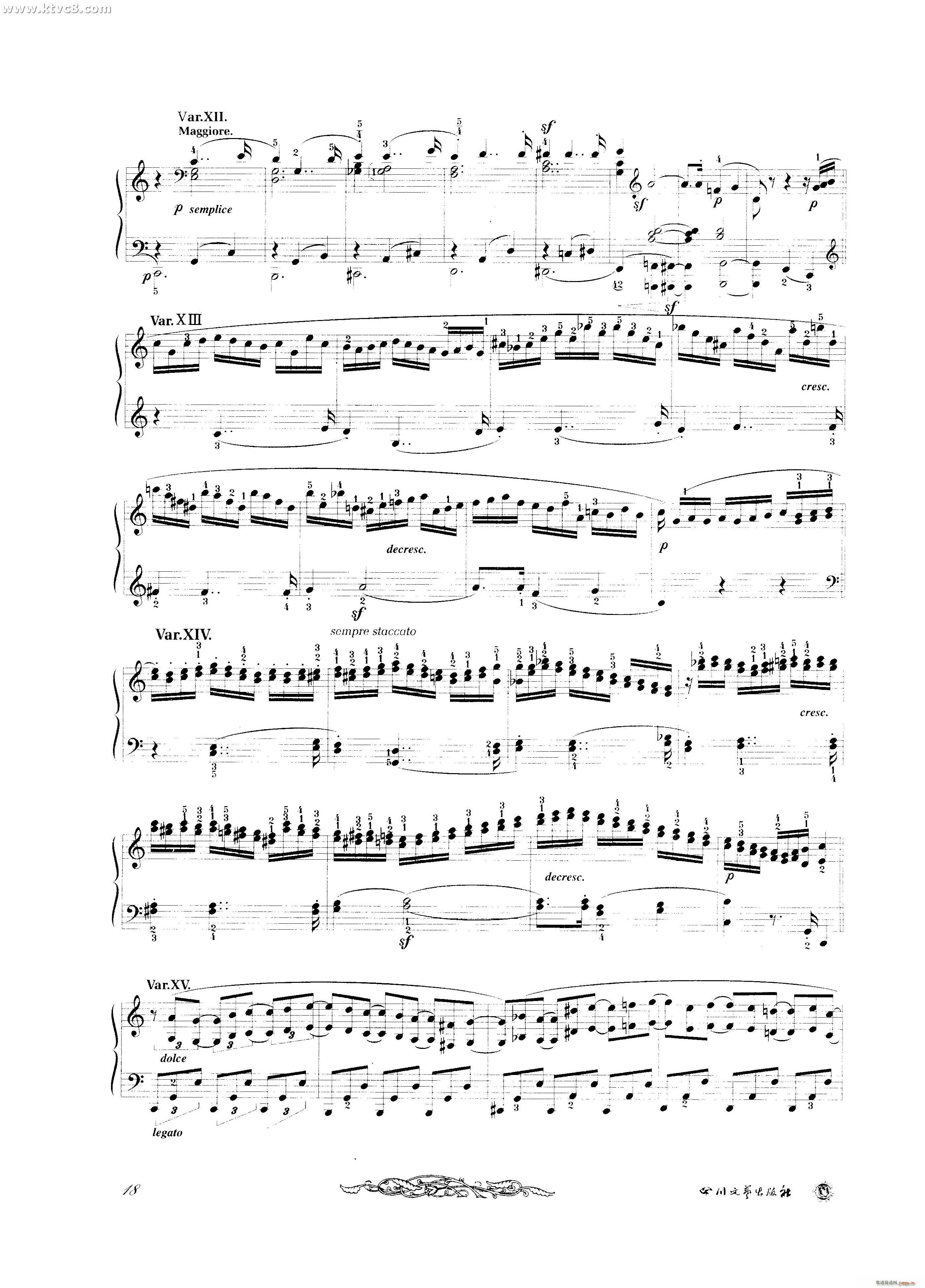 贝多芬钢琴变奏曲集六6