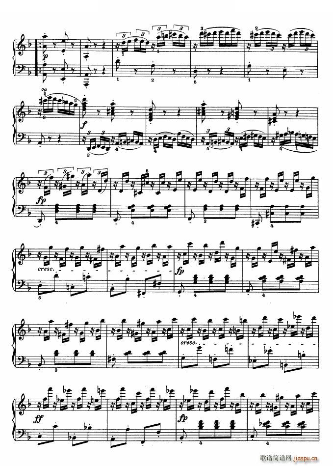 F大调第六钢琴奏鸣曲 - Op 10―2 Op 10―2 - -_贝多芬 beethoven3