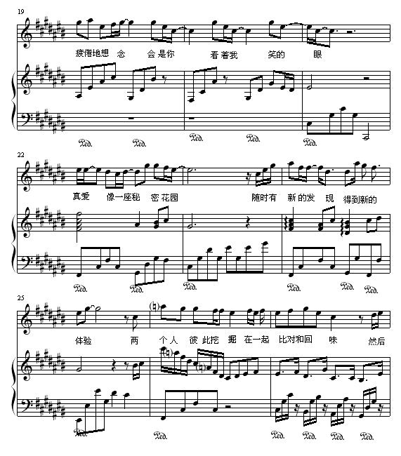 最想环游的世界-钢琴谱(钢琴曲)-梁静茹3
