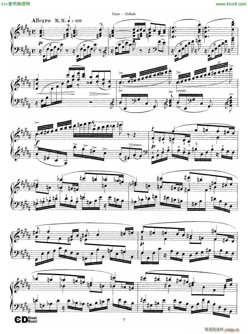 Faure Ballade Op 197